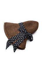 Wild Brim Packable Straw Hat with Silk Ribbon - Café Noir