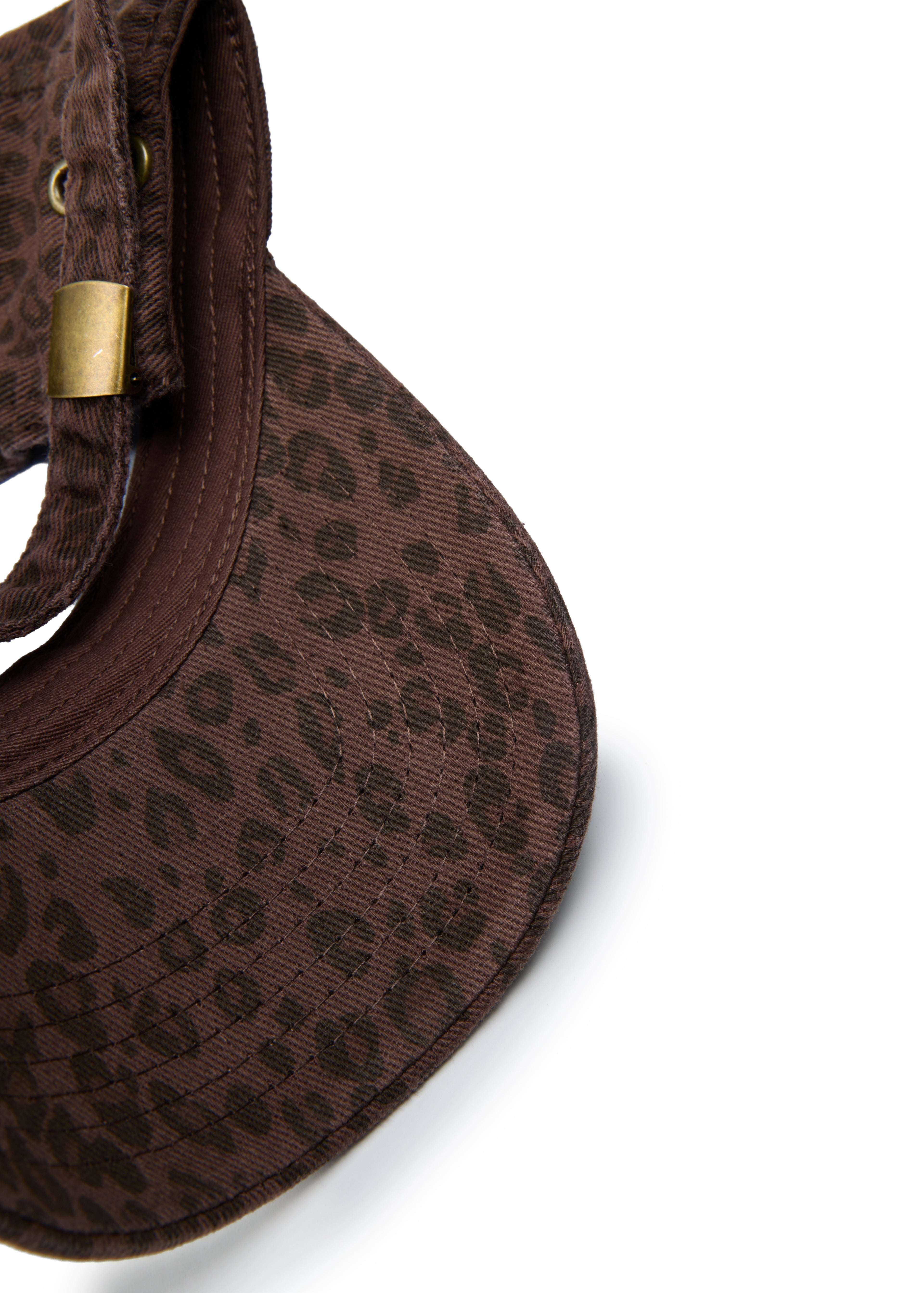 Leopard Print Baseball Cap - Brown