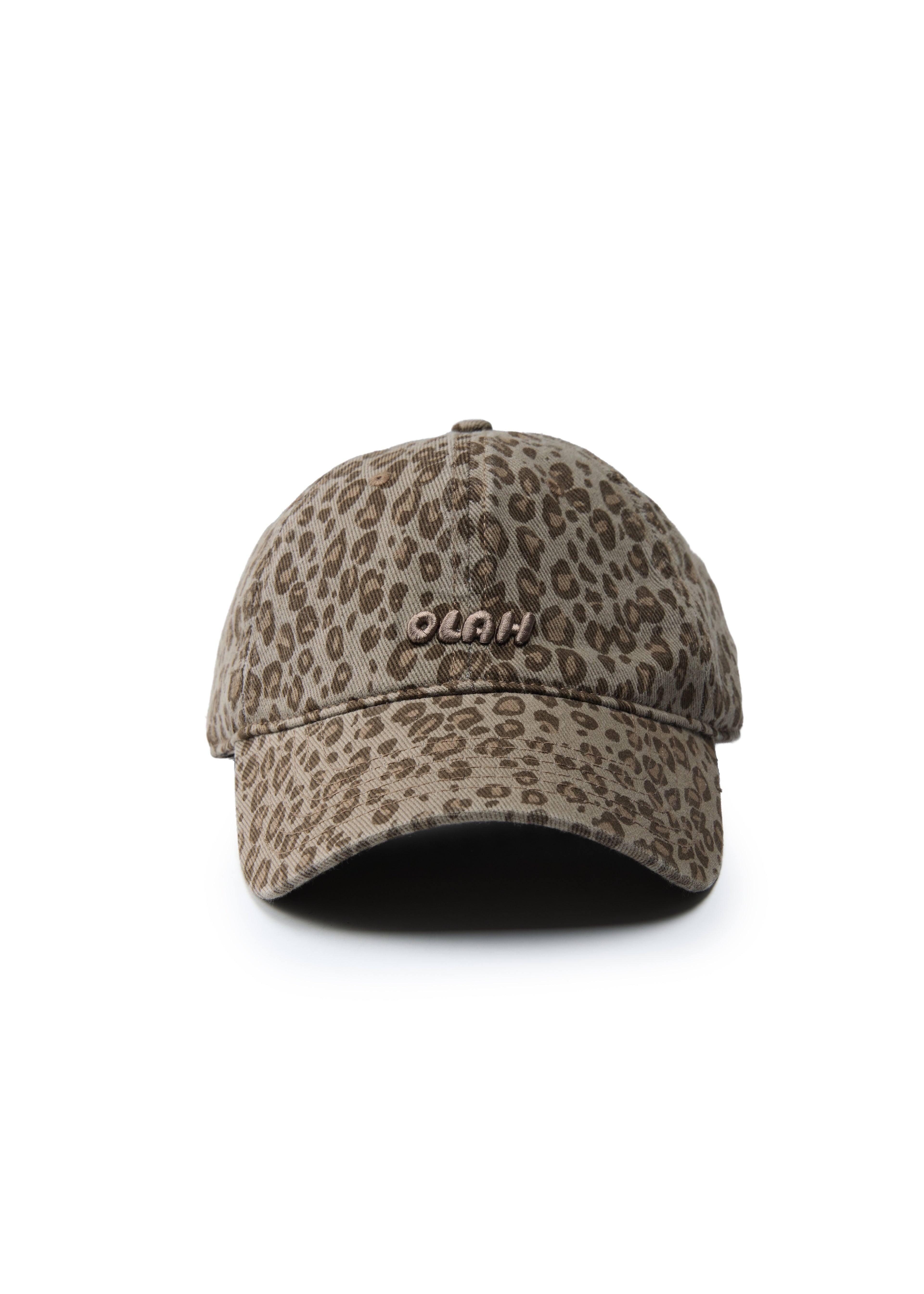 Leopard Print Baseball Cap - Stone
