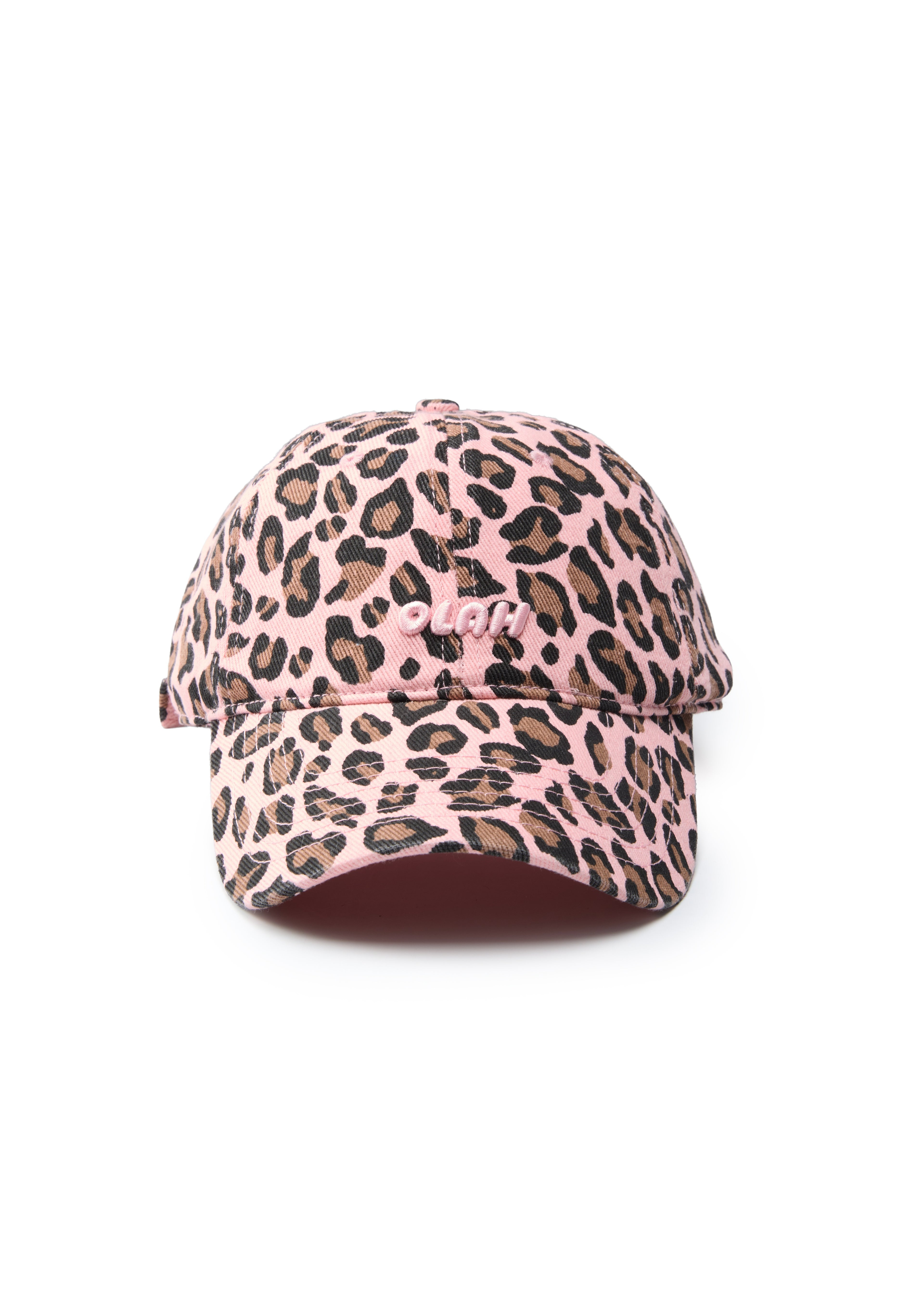 Leopard Print Baseball Cap - Blush Pink