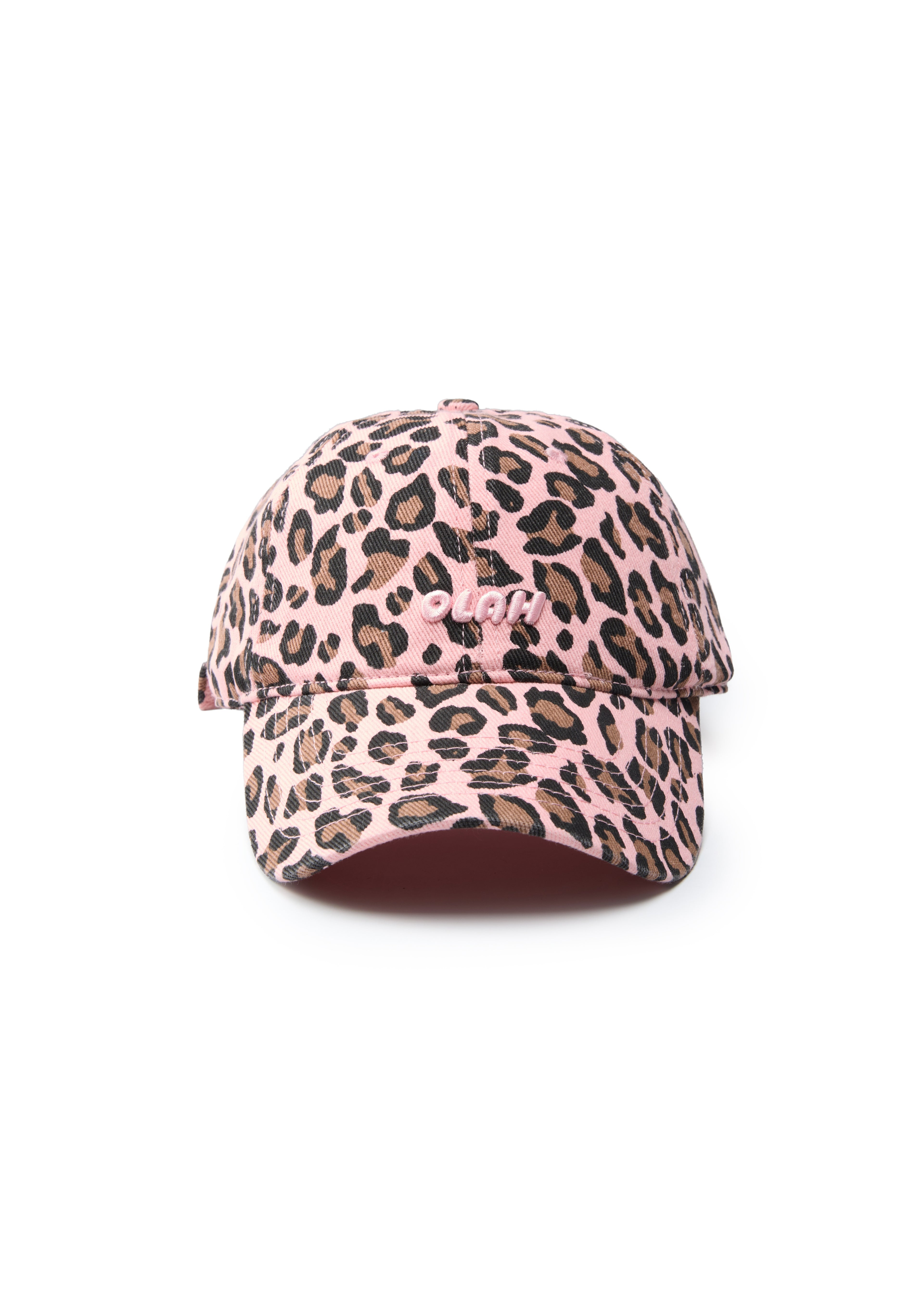 Leopard Print Baseball Cap - Blush Pink
