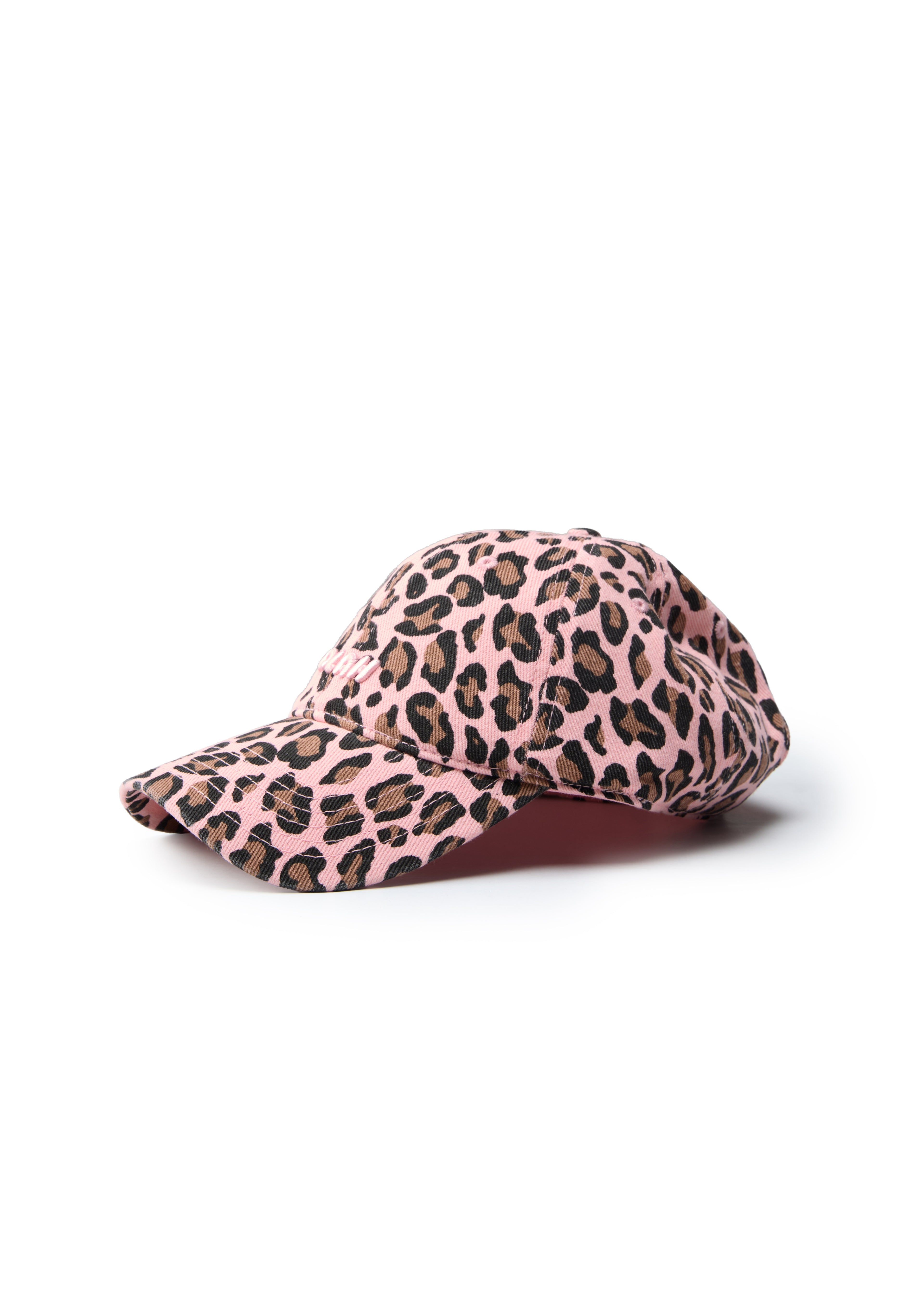 Leopard Print Baseball Cap - Blush Pink