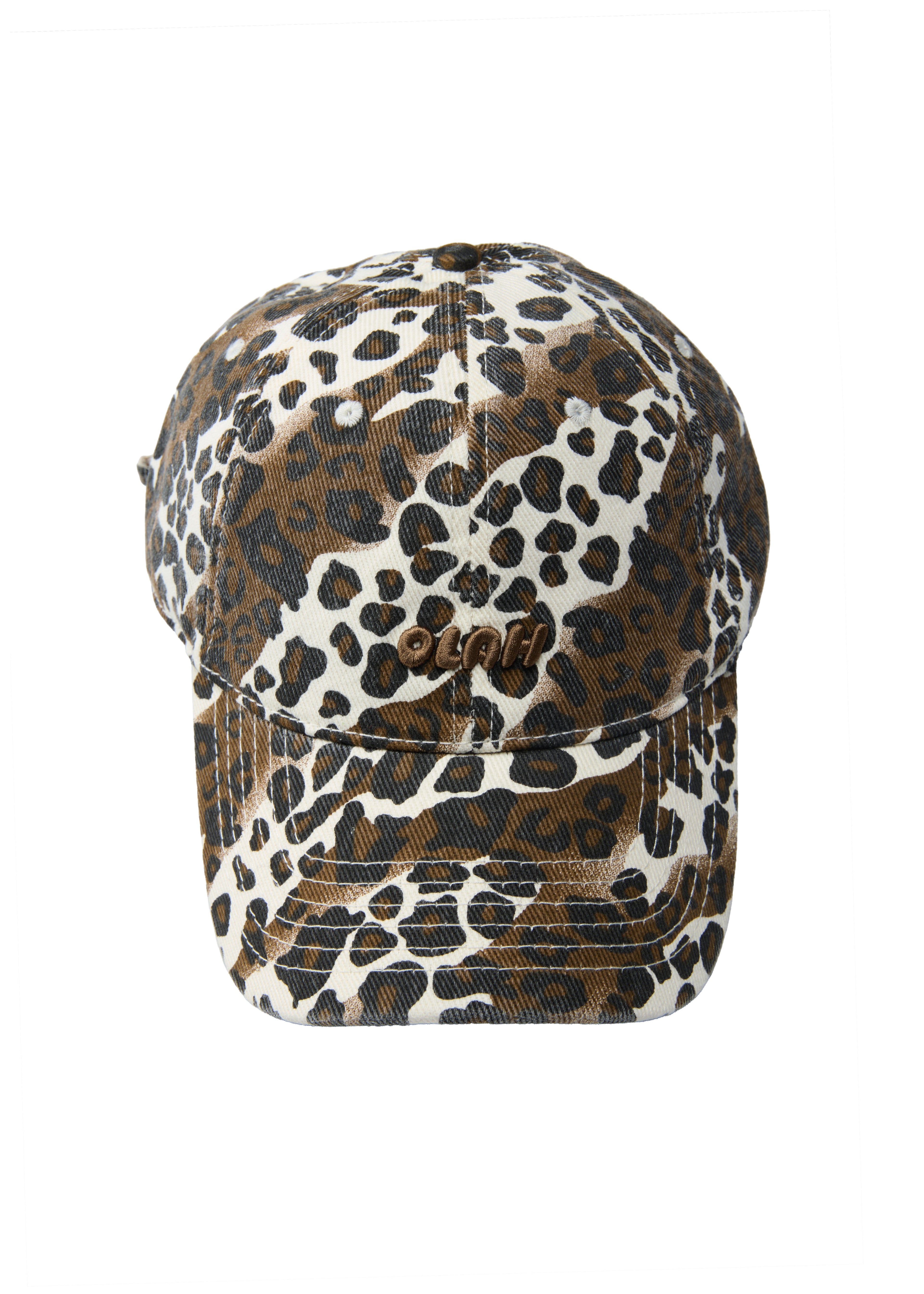 Leopard Print Baseball Cap - Cream Cocoa
