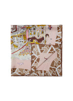 Barcelona Silk Square Scarf - Gothic Brown