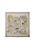 Rome Large Silk Square Scarf - Soft Limestone