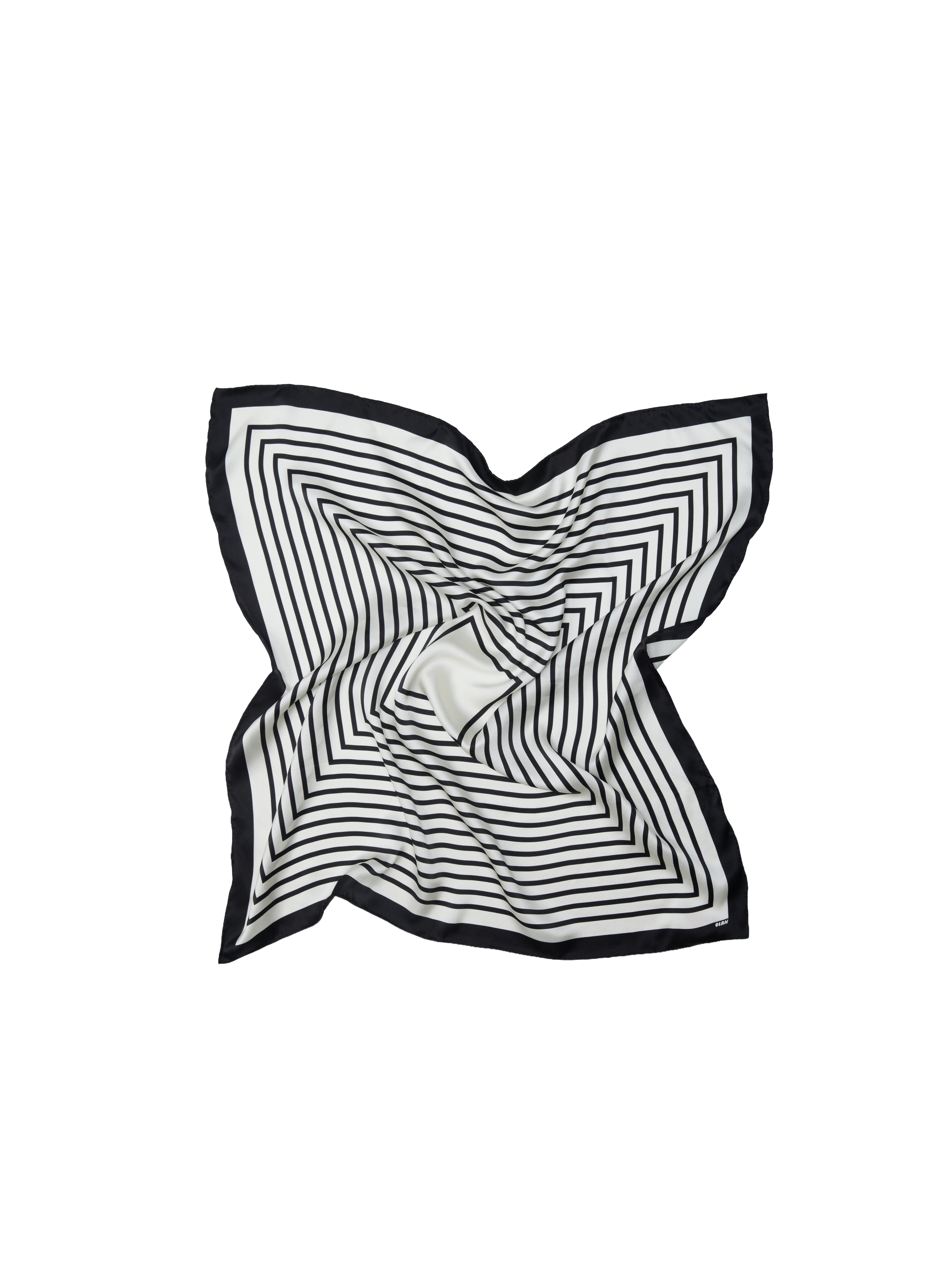 Stripe Mood Silk Bandana Scarf