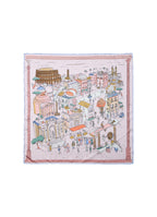 Rome Silk Square Scarf - Roman Blush