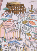 Rome Silk Square Scarf - Roman Blush