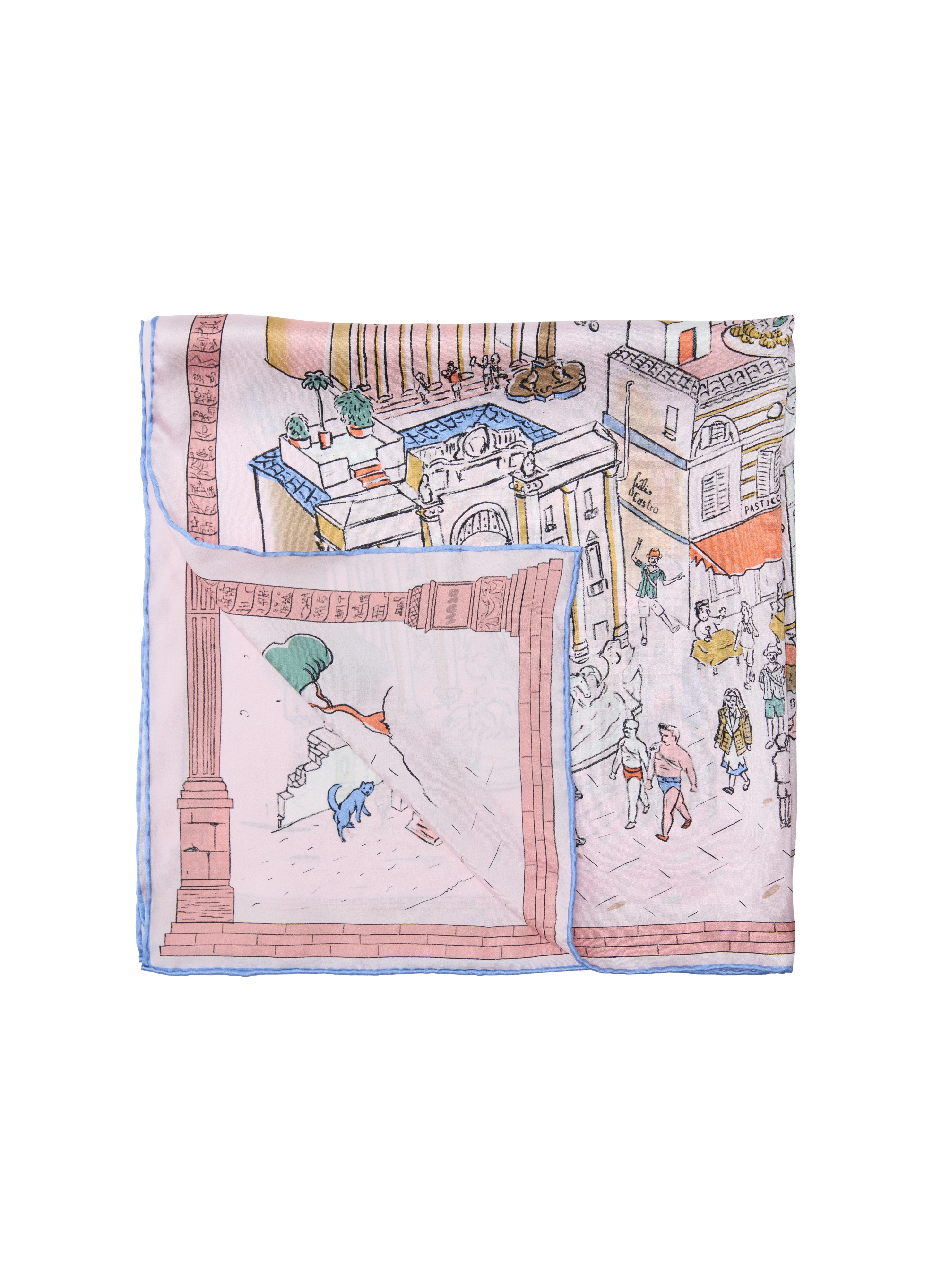 Rome Silk Square Scarf - Roman Blush