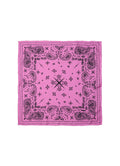 Paisley Silk Bandana Scarf - Hot Pink Bloom