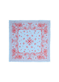 Paisley Silk Bandana Scarf - Dreamscape Blue