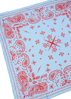 Paisley Silk Bandana Scarf - Dreamscape Blue