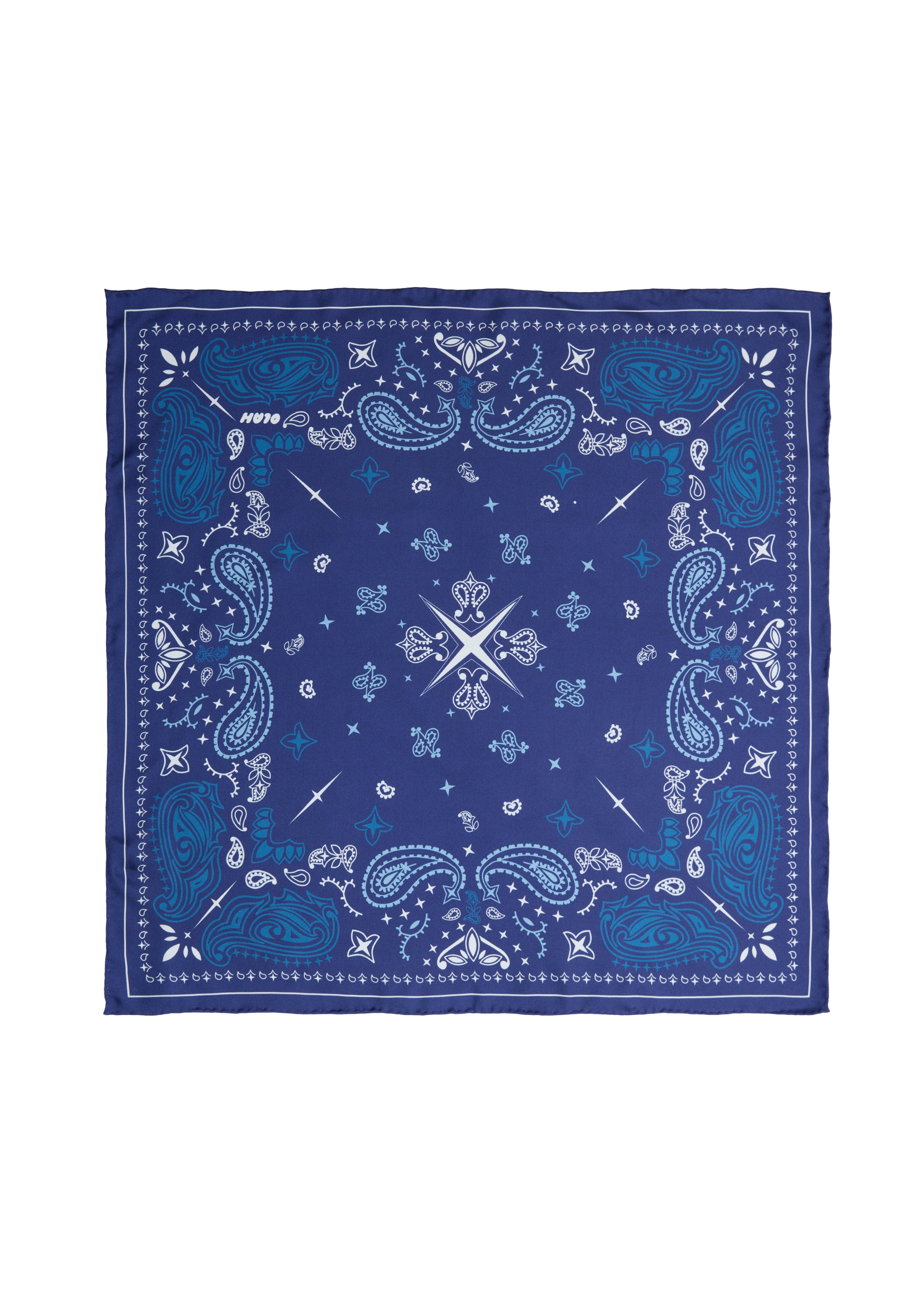 Paisley Silk Bandana Scarf 20 - Midnight Navy – OLAH