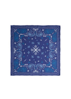 Paisley Silk Bandana Scarf - Midnight Navy