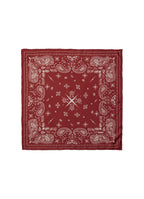 Paisley Silk Bandana Scarf - Ruby Burgundy