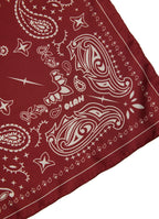 Paisley Silk Bandana Scarf - Ruby Burgundy