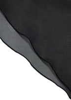 Silk Organza Triangle Scarf - Black