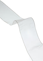 Silk Organza Skinny Scarf - White