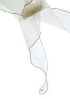 Silk Organza Triangle Scarf - White