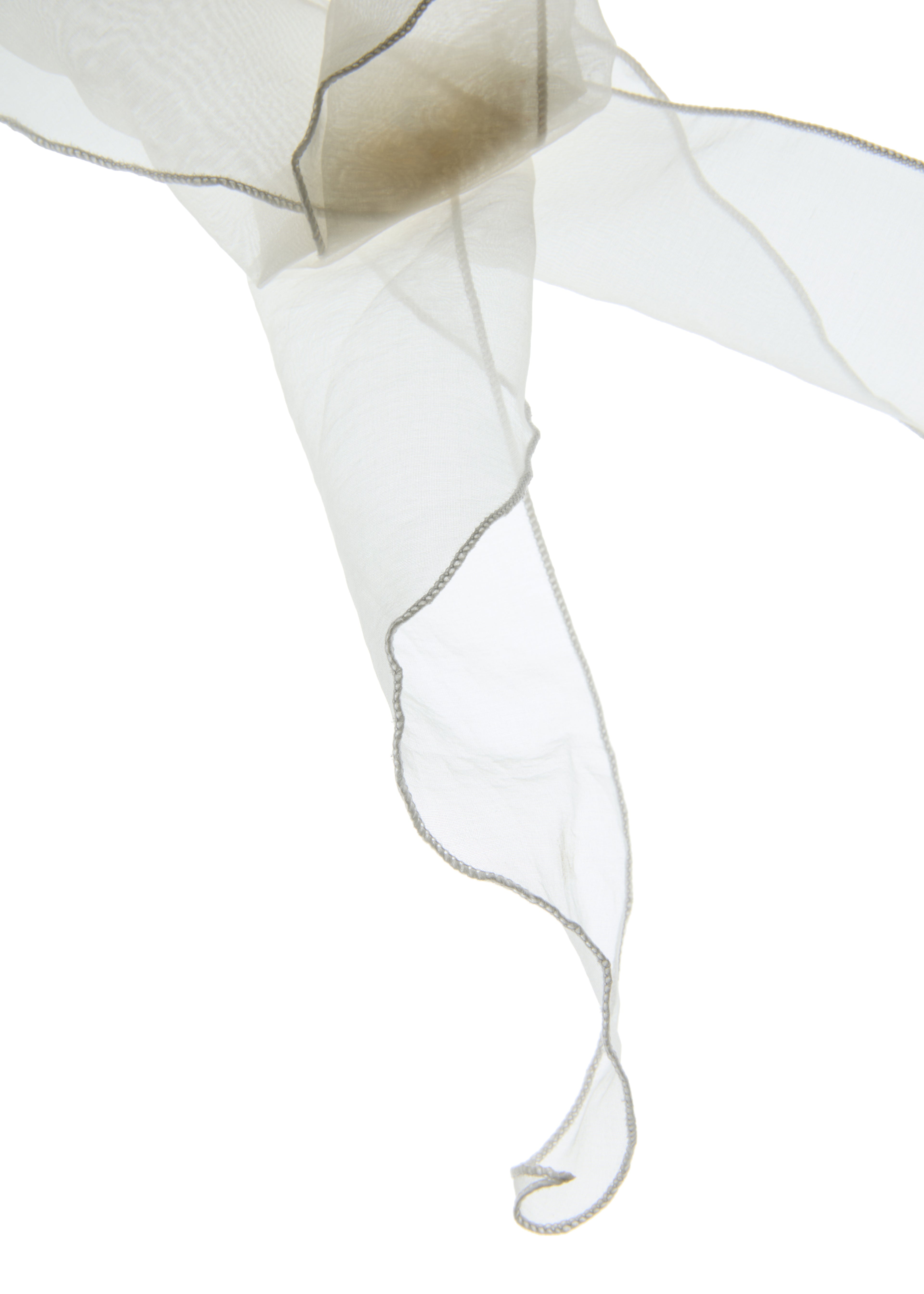 Silk Organza Triangle Scarf - White