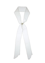 Silk Organza Skinny Scarf - White