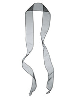 Silk Organza Skinny Scarf - Black