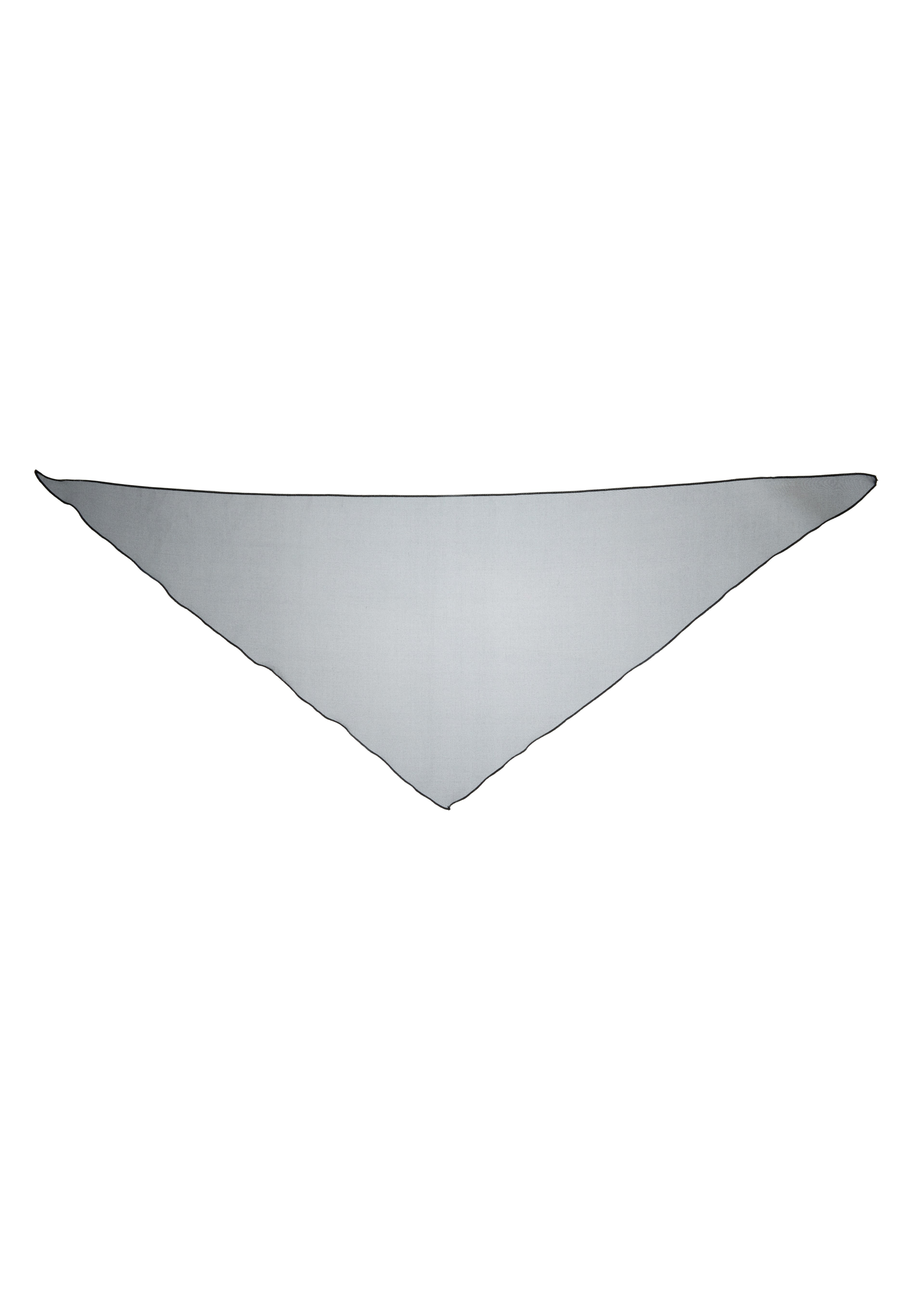 Silk Organza Triangle Scarf - Black