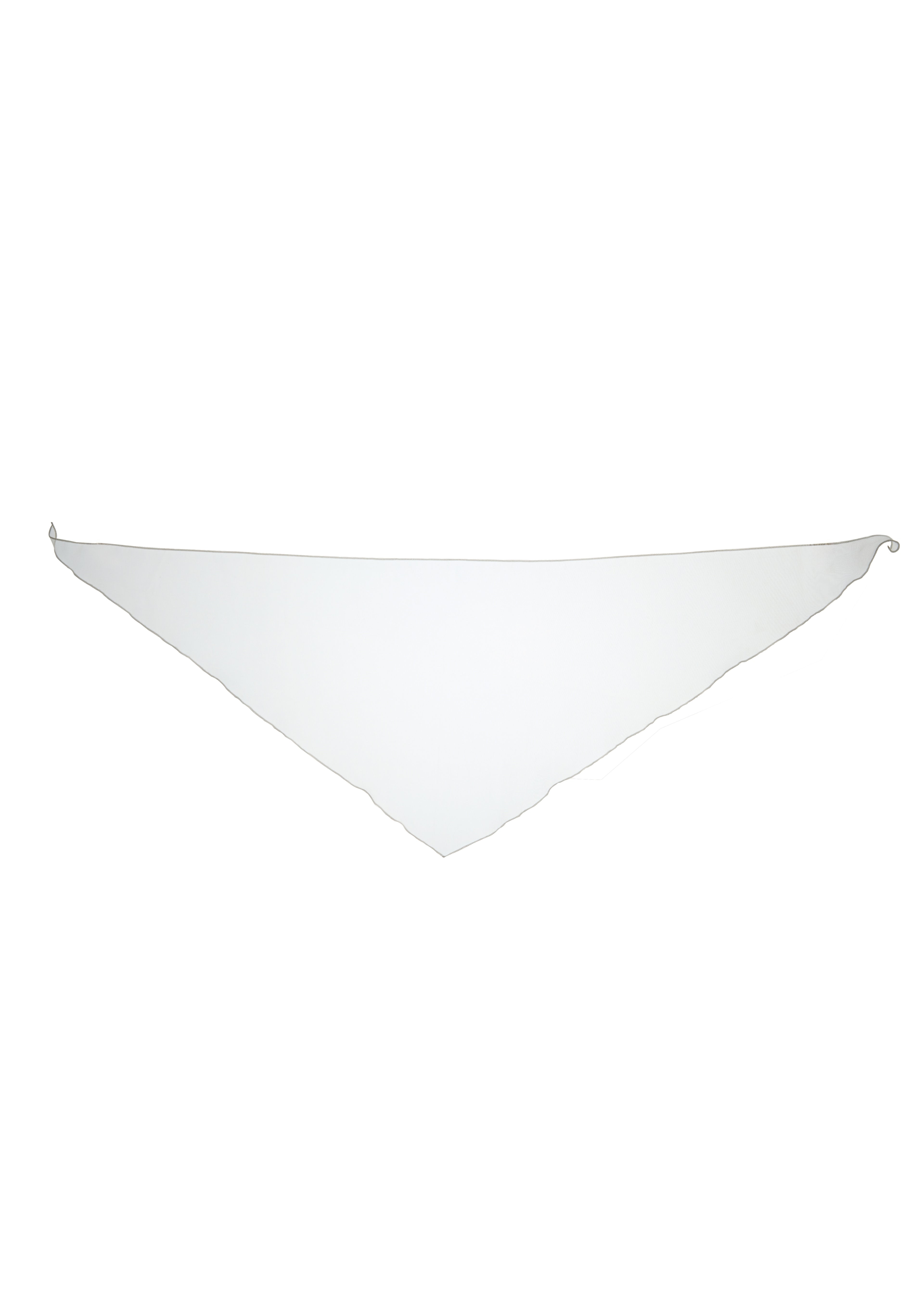Silk Organza Triangle Scarf - White