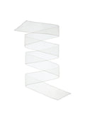 Silk Organza Skinny Scarf - White