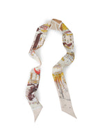 Barcelona Silk Skinny Scarf - Gothic Brown