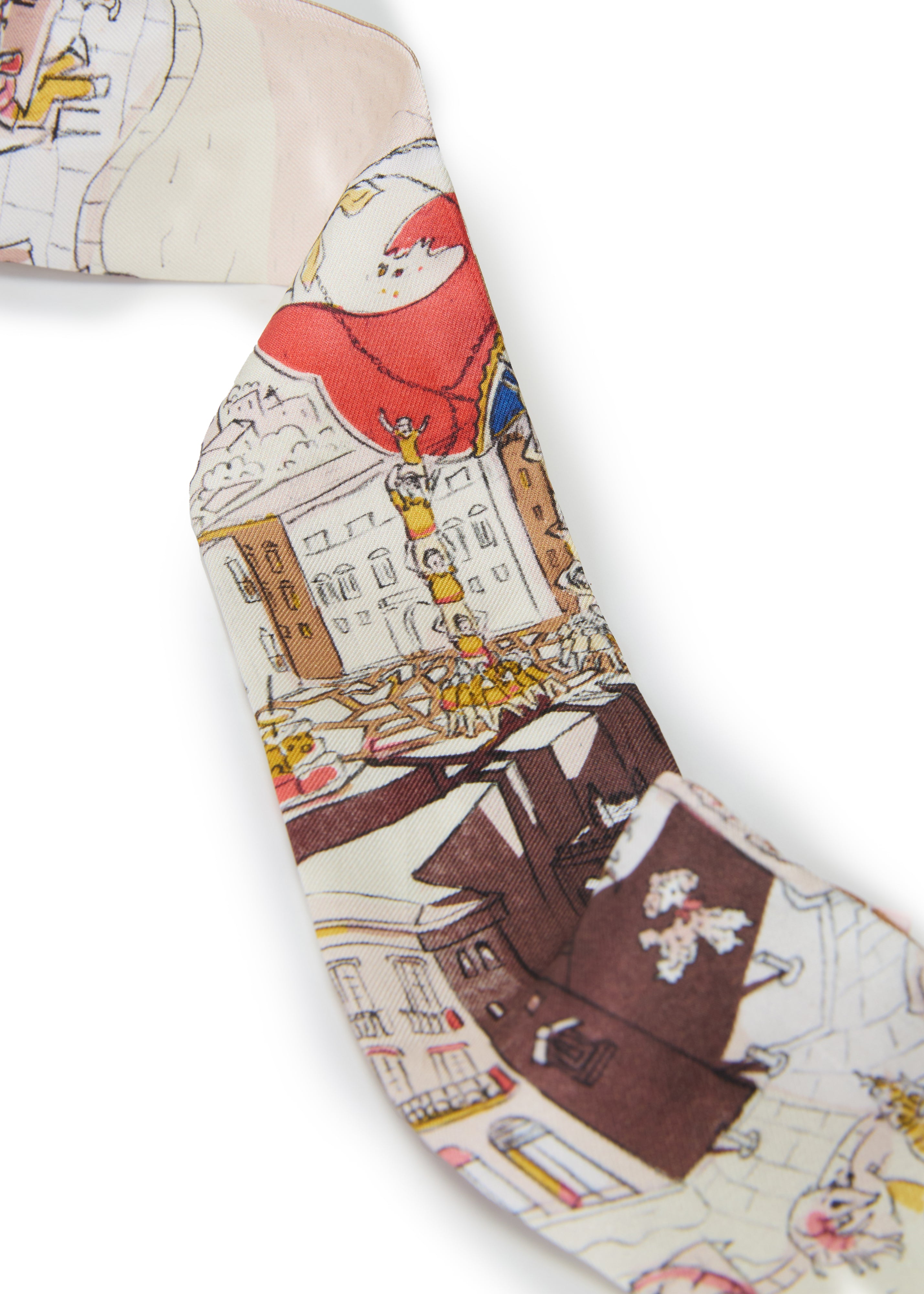 Barcelona Silk Skinny Scarf - Gothic Brown