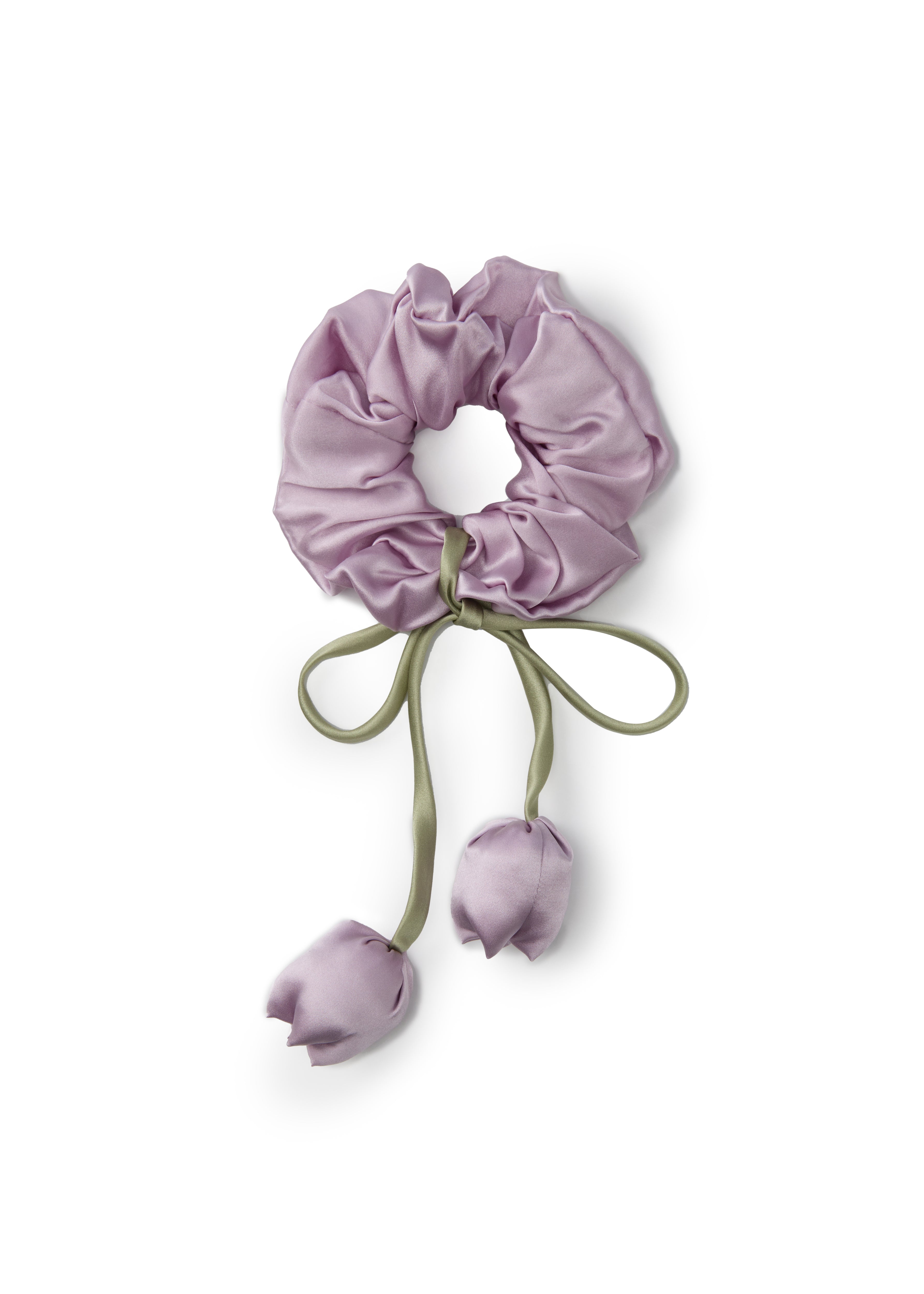 Tulip Silk Hair Tie Scrunchie - Lavender