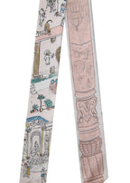Rome Silk Skinny Scarf - Roman Blush
