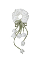Lily of the Valley Silk Hair Tie Scrunchie - White