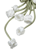 Lily of the Valley Silk Hair Tie Scrunchie - White