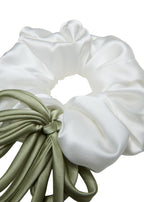 Lily of the Valley Silk Hair Tie Scrunchie - White