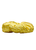 Olah Silk Marshmallow Scrunchie - Lemon Polka