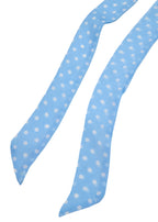 Le Petit Dot Silk Hair Ribbon Scarf - Azur