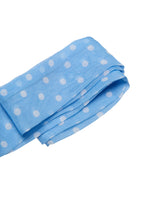 Le Petit Dot Silk Hair Ribbon Scarf - Azur