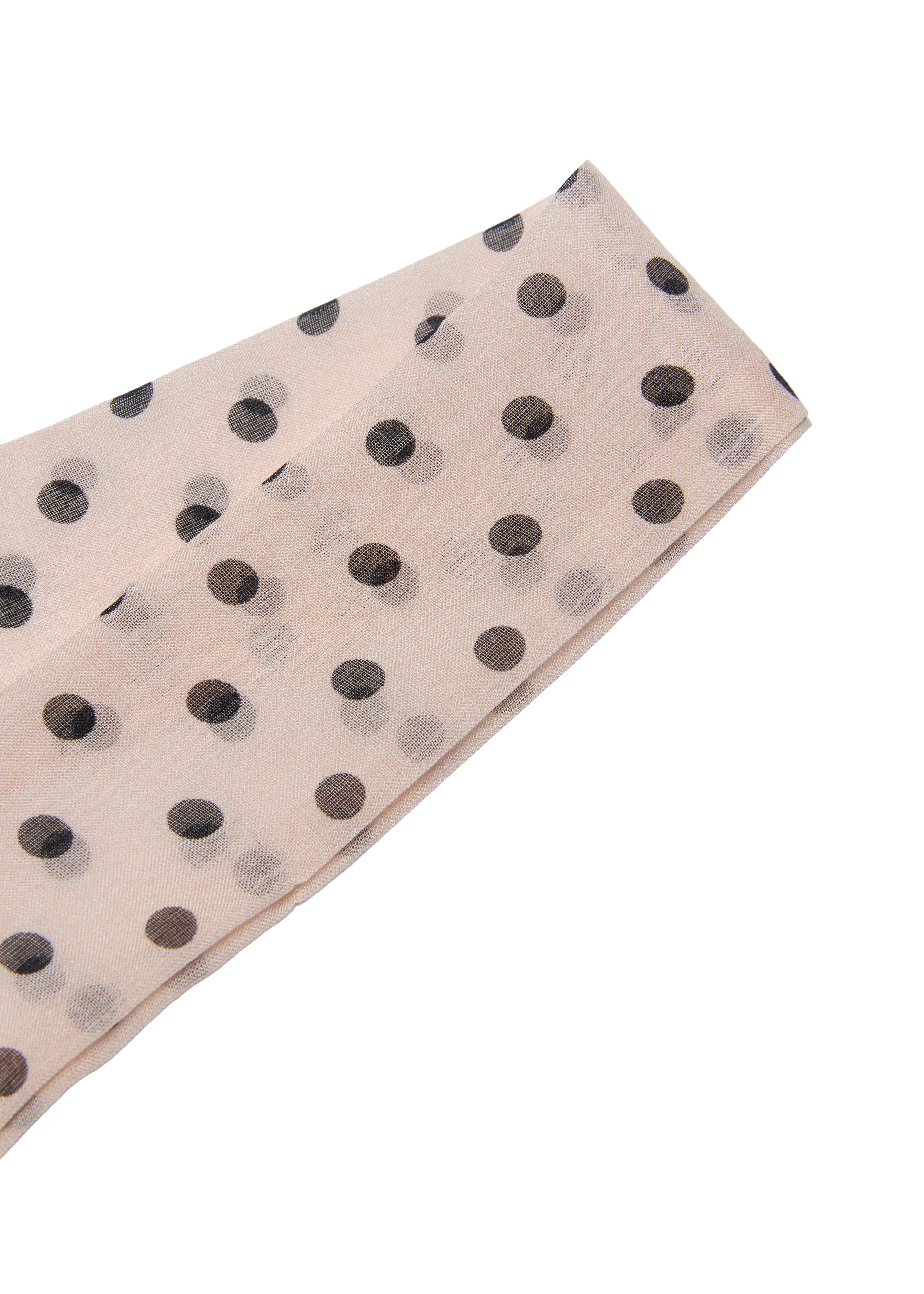 Le Petit Dot Silk Hair Ribbon Scarf - Champagne