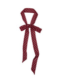 Le Petit Dot Silk Hair Ribbon Scarf - Bordeaux