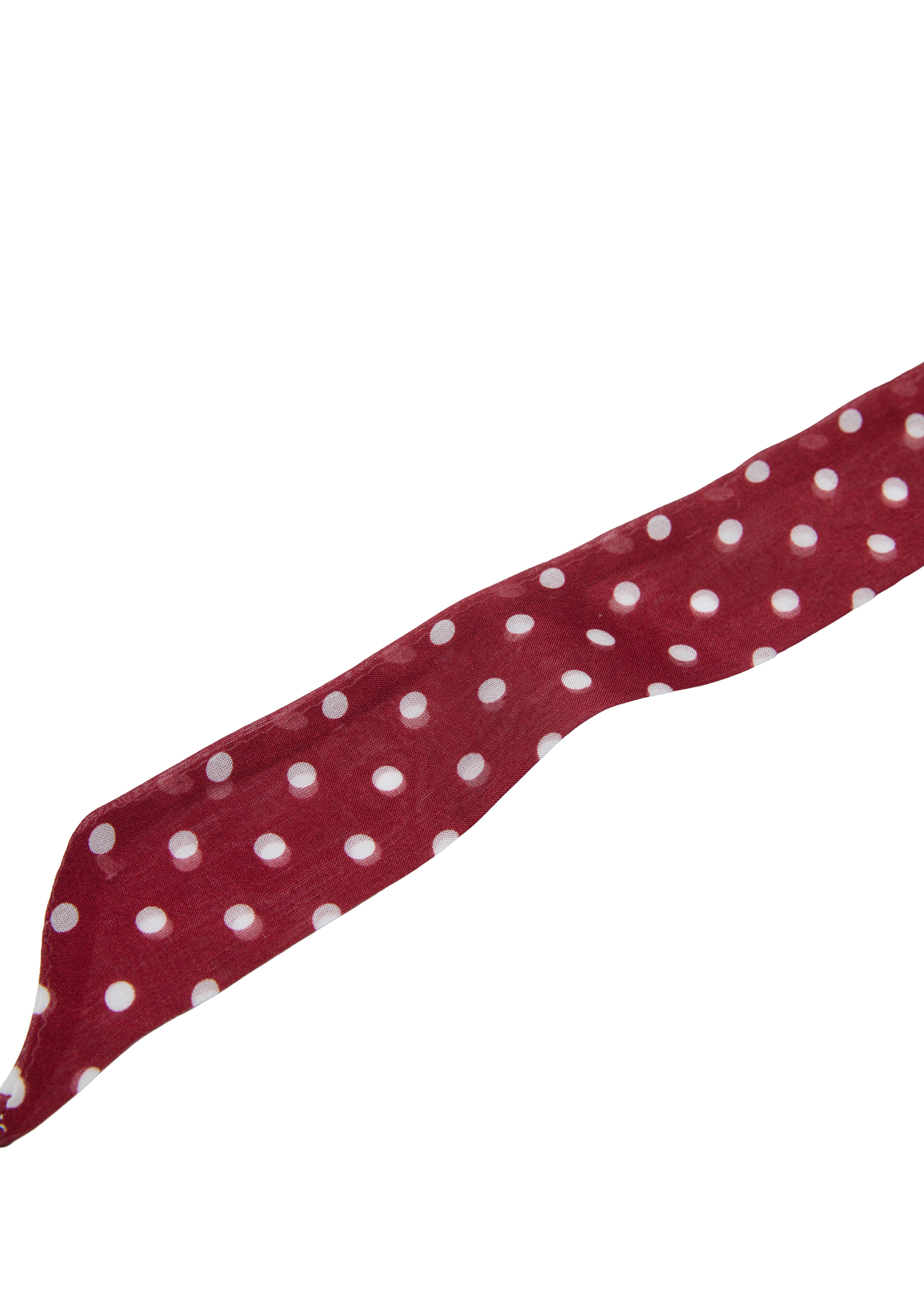 Le Petit Dot Silk Hair Ribbon Scarf - Bordeaux