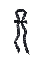Le Petit Dot Silk Hair Ribbon Scarf - Midnight Caviar