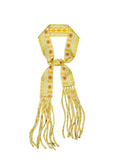 Frida With Love Silk Skinny Fringe Scarf - Marigold Sol