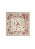 Paisley Silk Bandana Scarf - Vanilla Cream