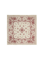 Paisley Silk Bandana Scarf - Vanilla Cream