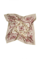 Paisley Silk Bandana Scarf - Vanilla Cream