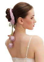 Tulip Silk Hair Tie Scrunchie - Lavender