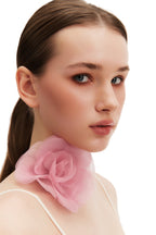 Olah Bloom Silk Flower Pin - Dusty Rose