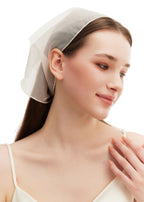 Silk Organza Triangle Scarf - White
